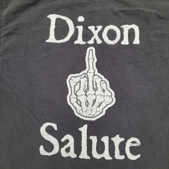 Middle-Finger Salute Shirt XL/2XL 24x30 Black Faded - Picture 15 of 16
